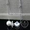 925 sterling silver flower square zircon with pearl creative pendant necklace fashion women necklace jewelry 6360460