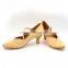 lady lace high-end satin dance shoes flesh color round toe high-heel soft sole shoes for girls dancing