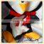 New fashion Penguin With Blue Star Digital Printing Two Ply Blankets