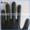 BSSAFETY Black latex coated crinkle finished string knit working gloves