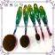 New style 5pcs rainbow multipurpose toothbrush oval makeup brush set with paper box