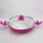 Pink Nonstick Ceramic Coating Aluminum Casserole Cookware