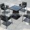 Newly design garden furniture outdoor rattan dining table and chairs