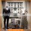 Window displays cardboard gift boxes for visual merchandising