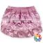 Boutique Cotton Girls Wearing Panties Ruffle Diaper Cover Solid Color Bloomers Wholesale Sequins Petti Shorts For Baby Girls