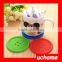 UCHOME 2016 New Colorful Button Shape Silicone Cup Mat/Coaster