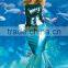 Halloween fancy dress women sexy turquoise sequin mermaid dress