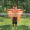 waterproof hooded disposable plastic raincoat rain poncho with sleeve and button