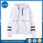 2017 Hot Sell 100% Cotton Women's Fashion Hoodies Drawstring Hood Wholesale Women Plain Hoodies With Arm Strip