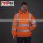 high visibility reflective safety custom fleece hoodie