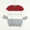 Hot Sale Hand Knitted Wool Kids Sweaters With Ribbing Neck Cotton Sweater Outwear For Children