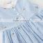 Modern Summer Exquisite Embroidery Baby Girl Sleeveless Stripe Vest Dress