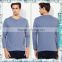 Navy Mens Buttons Placket Blank Long Sleeves T-Shirts