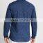 Navy Patterned Super skinny Long Sleeve Men Shirt