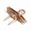 Zinc Based Alloy Purse Twist Turn Lock Gold Plated 40mm(1 5/8") x 17mm( 5/8"), 1 Set