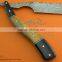 Custom Razor With Olive Wood Handle And Damascus Steel Blade
