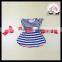 2017 Yawoo Factory Direct Wholesale Clothing Neck Designs Stripe Baby Dress New Style