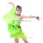 Professional One Bat Sleeve Teen Girls Ballroom Latin Competition Dance Dress Sexy Backless Performance Stage Dance Wear