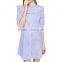 Women Long Sleeve Striped Dress Shirt Latest Fashion Dresses Design Photo For Ladies
