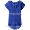 A pocket bat short sleeved chiffon shirt blouse color perspective SD100