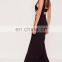 fashion hot sale black long party dress for young ladies