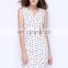 2016 BAIYIMO Women's Summer Sleeveless Knee Length Dot Printed Sheath Office Lady Dress