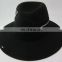 Black fedora hat with zipper decoration