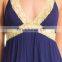 Midnight Navy Halter Lace "Super Soft" Short Chemise