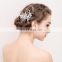Bridal Hair Ornaments Imported Rhinestones Freshwater Pearls Alloy Leaf Clusters Lush Hair Claws Wedding Hair Clip