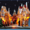 X'mas house with 10 light set Play Snowman Polyresin Christmas House Decoration