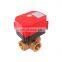1/2" and 3/4" motorized operated DC24V and AC220V 3 way ball valve for HVAC and Fan coil project
