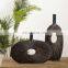 New arrival high quality flower vase Nordic unique art design home decor black resin vase