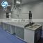Laboratory Island Workbench with Reagent Shelf and Base CabinetsPP material