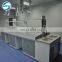 Laboratory Furniture Metal Island Workstation with Reagent Shelf and Eyewash