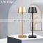 Outdoor hotel dining restaurant decorative bed side table lamp amazon cordless usb rechargeable battery led dimmable table lamp