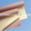 PTFE coated fiberglass fabric with Silicone Adhesive and yellow release liner