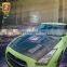 Transparent Glass Carbon Fiber Front Bonnet For Nissan GTR R35 Engine Cover Hood