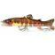 18cm 65.5g High Quality Salmon Shape Big Size 2 Sections Multi Jointed Minnow Bait