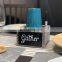 Rustic Wooden party cup holder with marker slot and Erasable Chalkboard