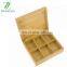 High Quality Bamboo Tea Box Storage Box with 6 Components
