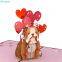 My Favorite Human Friend Love Dog 3D Pop-up Card Best Valentine’s Day Gift for Kids