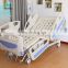 Cheap Price 5 Functional Clinic Medical Patient 4 Foldable Stainless steel Cranks ABS Guardrail Hospital ICU Bed With Mattress