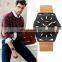 SINOBI Casual Men's Watch Luminous Display Good Quality Leather Band Quartz Watches Unisex Wristwatch S9804G