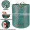 Heavy duty 120L reusable hard bottom yard lawn and leaves green garden waste bag