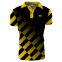 full custom cooldry polo shirts with yellow and black color