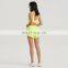 2 In 1 Pcs Women Yoga Mesh Shorts Gym Sets Custom Logo Ribbed Adjustable Sports Fitness Bras