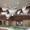 Customized hotel lobby sales department villa banquet hall wave shape creative art glass chandelier
