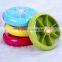 7 Day Round Rotating Press Button Plastic Pill Box/ 7comparment plastic pill case