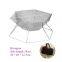 Outdoor stainless steel folding barbecue grill