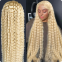Blonde Wig 100% human hair virgin hair lace wig Deep Wave